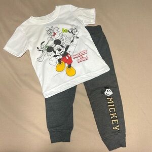 Mickey Mouse Toddler Outfit 4T Tee 3T Pants